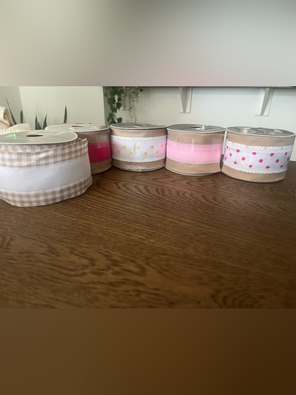 Assorted Pink & Neutral Decorative Ribbon
